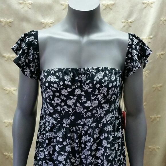 Black & White Floral Spring/Summer Dress - Picture 3 of 5